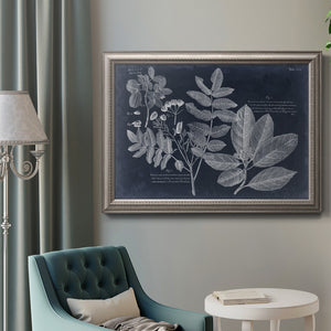Foliage on Navy VI Premium Framed Canvas- Ready to Hang