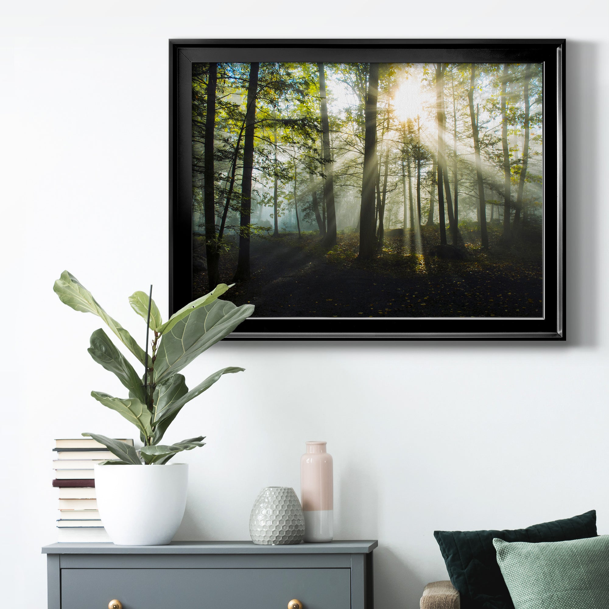 Light and Trees Premium Classic Framed Canvas - Ready to Hang