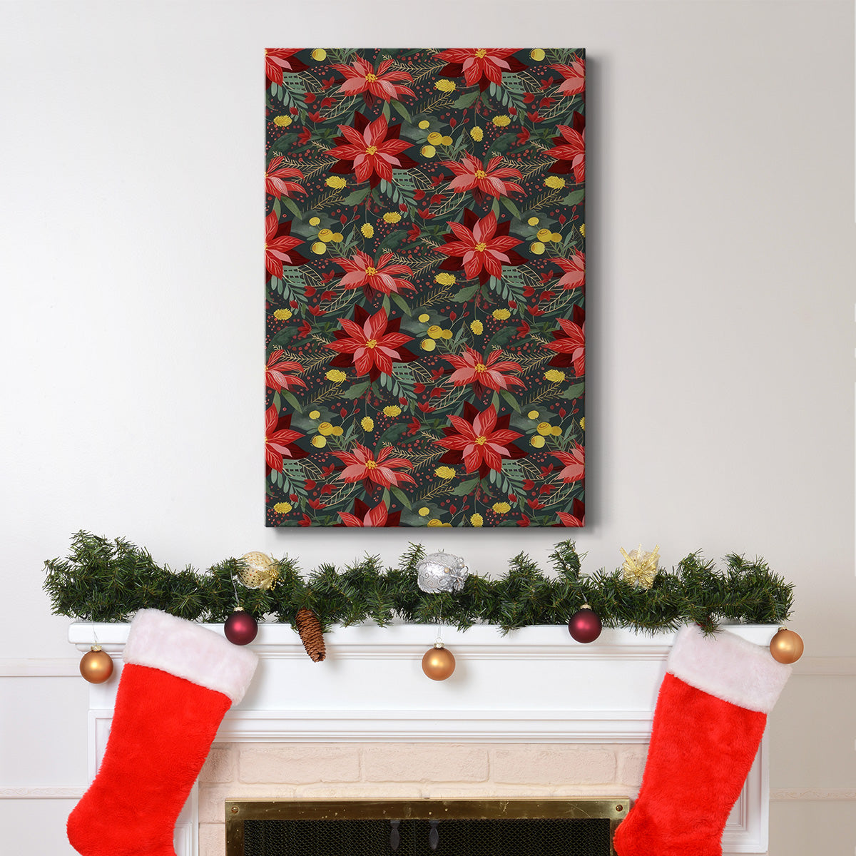 Bright Christmas Night Collection E - Gallery Wrapped Canvas