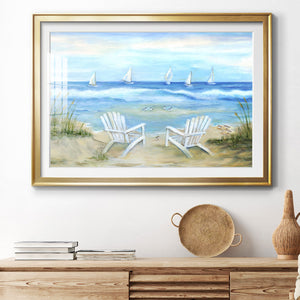 Seaside Escape - Modern Framed Art Print