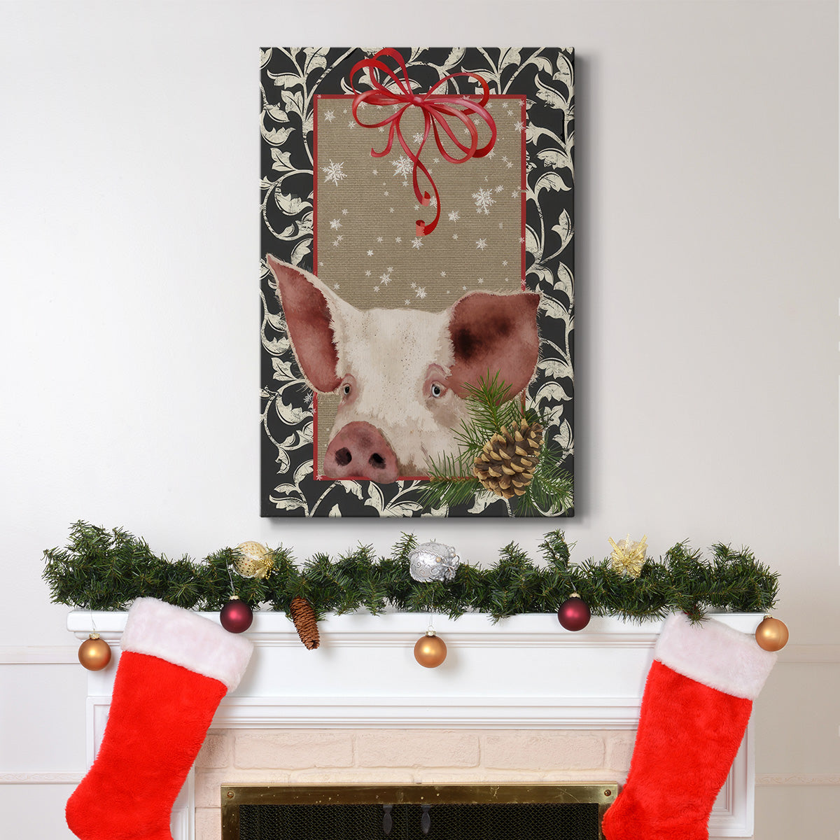 County Christmas Farm II - Gallery Wrapped Canvas