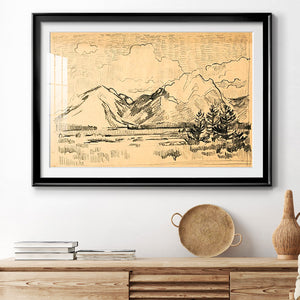 Hatched Horizon II - Modern Framed Art Print