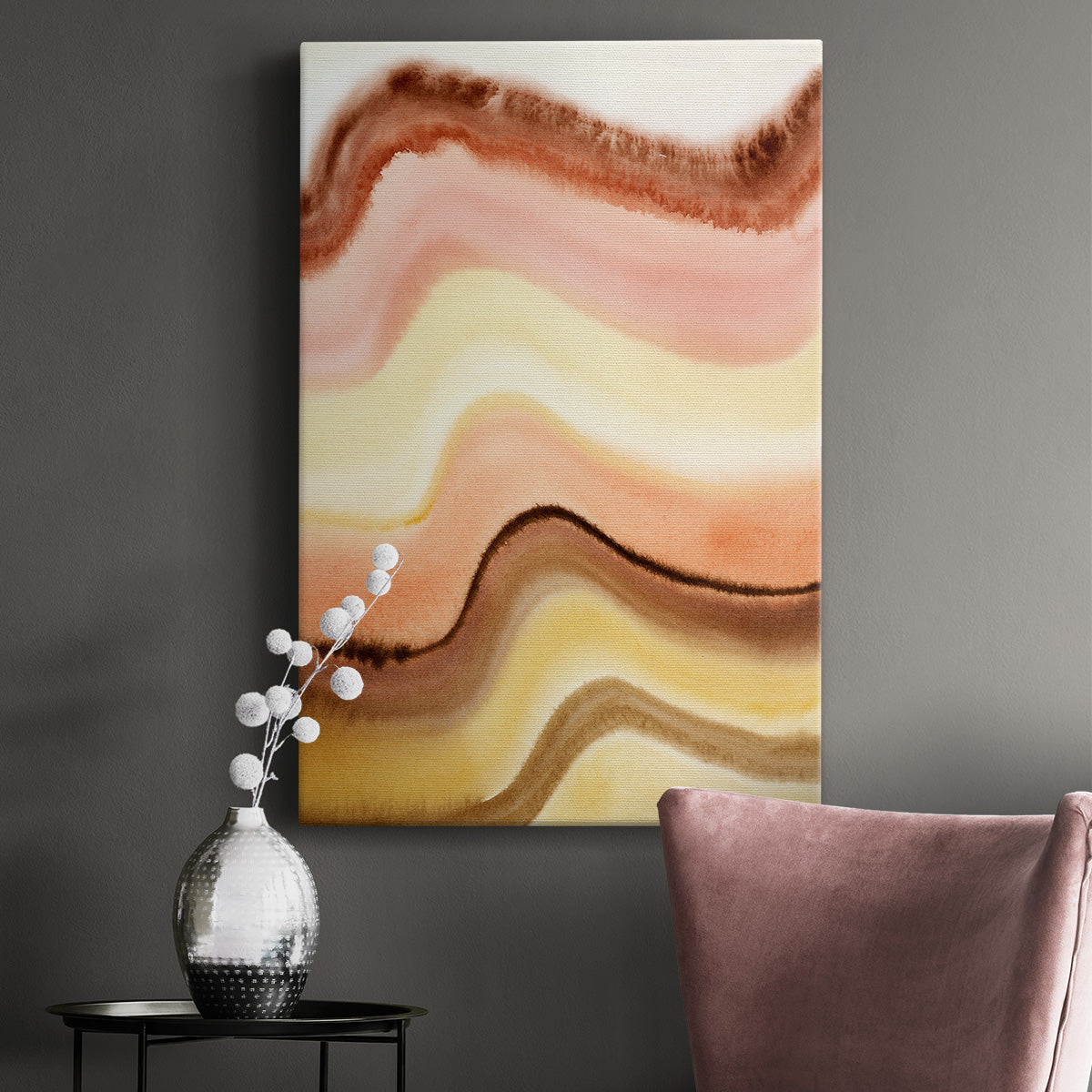 Warm Sediment I Premium Gallery Wrapped Canvas - Ready to Hang