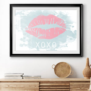 XOXO in Color Premium Framed Print - Ready to Hang
