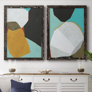 Graphica I - Barnwood Framed Canvas Set