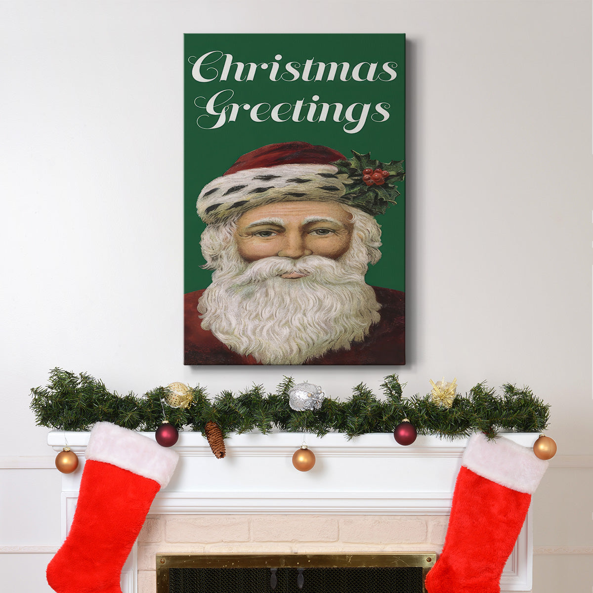 Retro Santa Claus I - Gallery Wrapped Canvas