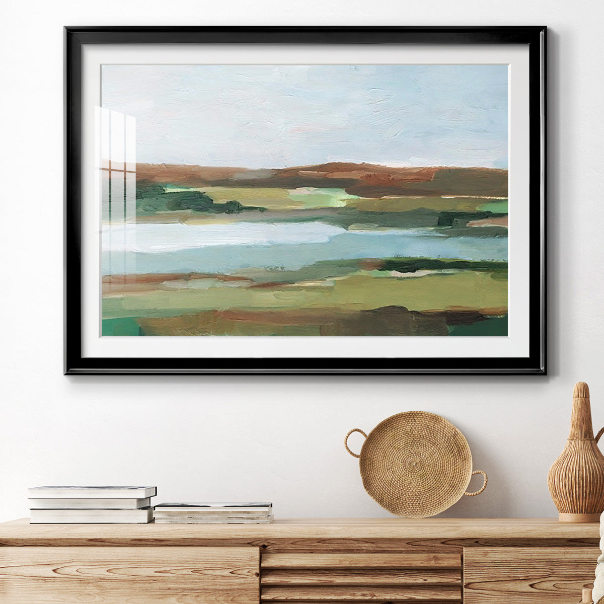 Autumn River Crossing II Premium Framed Print - Ready to Hang