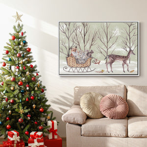 Christmas Time I - Framed Gallery Wrapped Canvas in Floating Frame