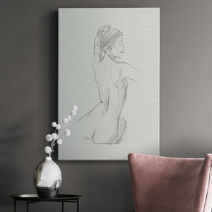 Female Back Sketch II - Canvas Art Print