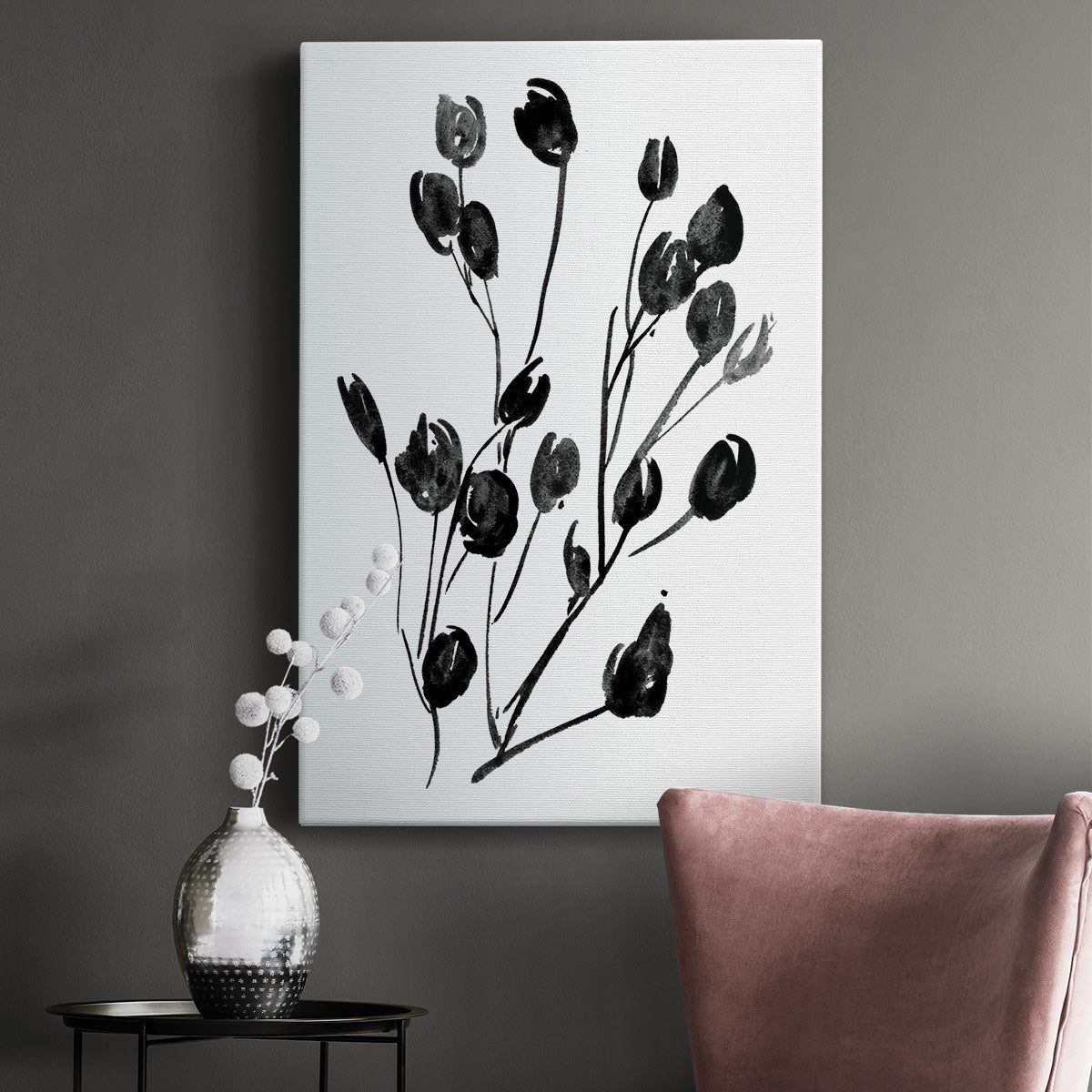 Expressive Floral II Premium Gallery Wrapped Canvas - Ready to Hang