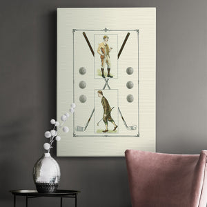 Golfers: H. Hutchinson & John Ball - Canvas Art Print