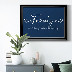 Family Greatest Blessing - Modern Framed Canvas Print