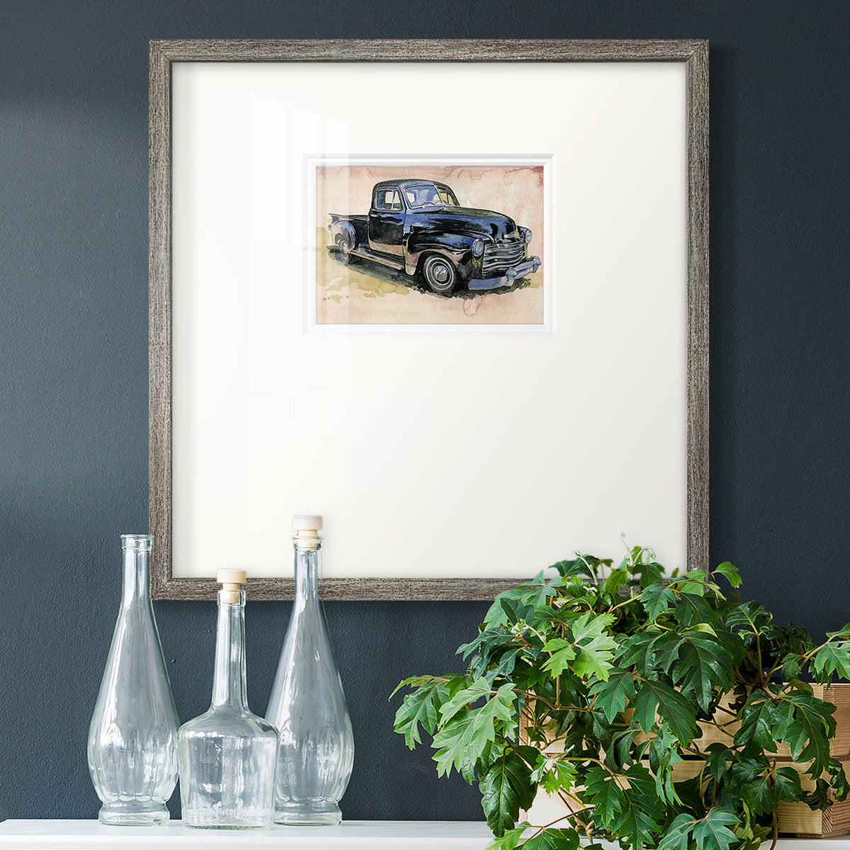 Antique Pickup II Premium Framed Print Double Matboard