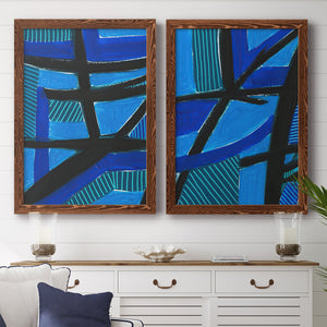 Involved Blues I - Barnwood Framed Canvas Set