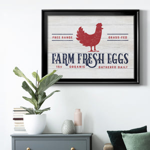 Farm Fresh Eggs - Modern Framed Canvas Print
