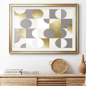 Modern Gold Reflections - Modern Framed Art Print