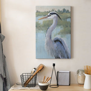 Blue Heron Portrait I Premium Gallery Wrapped Canvas - Ready to Hang