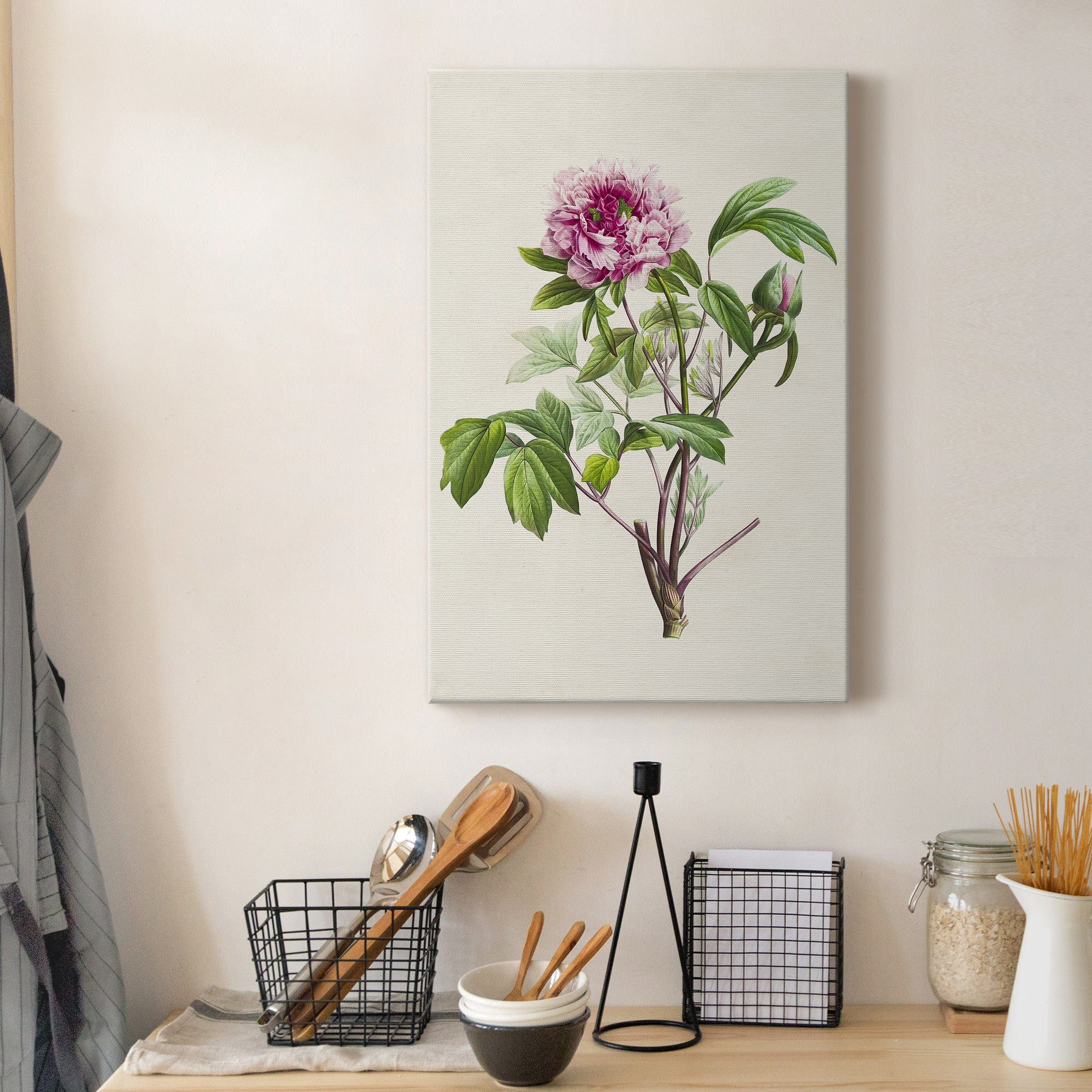 Pretty Pink Botanicals V Premium Gallery Wrapped Canvas - Ready to Hang