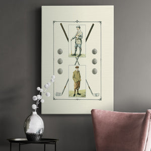 Golfers: John Henry & R. Maxwell - Canvas Art Print