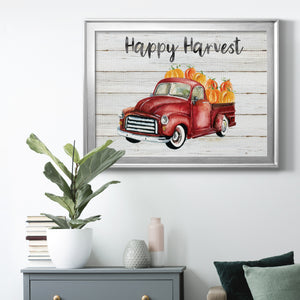 Happy Harvest Truck Premium Classic Framed Canvas - Ready to Hang