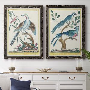 Pastel Birds V - Premium Framed Canvas 2 Piece Set - Ready to Hang