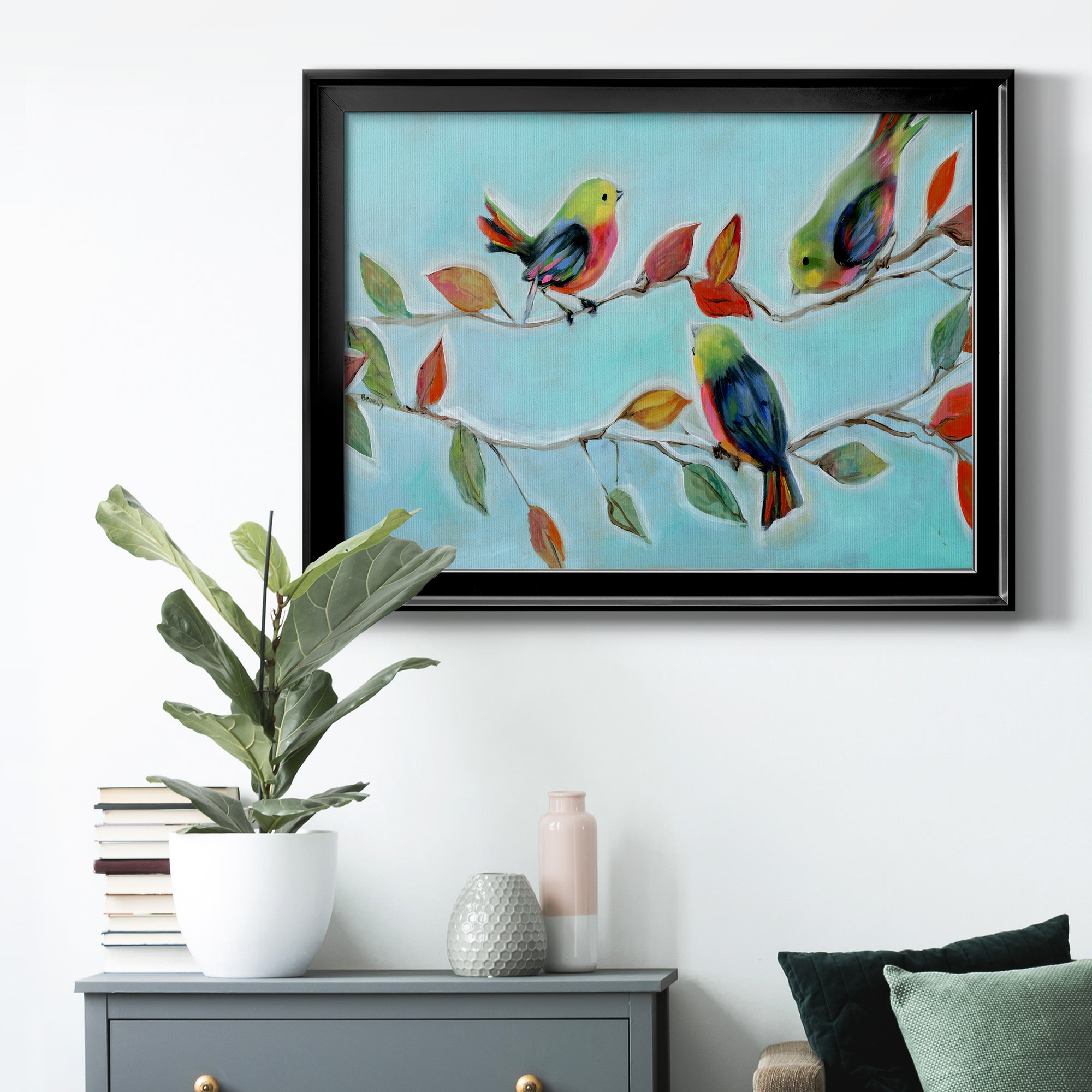 Bitty Birds II Premium Classic Framed Canvas - Ready to Hang