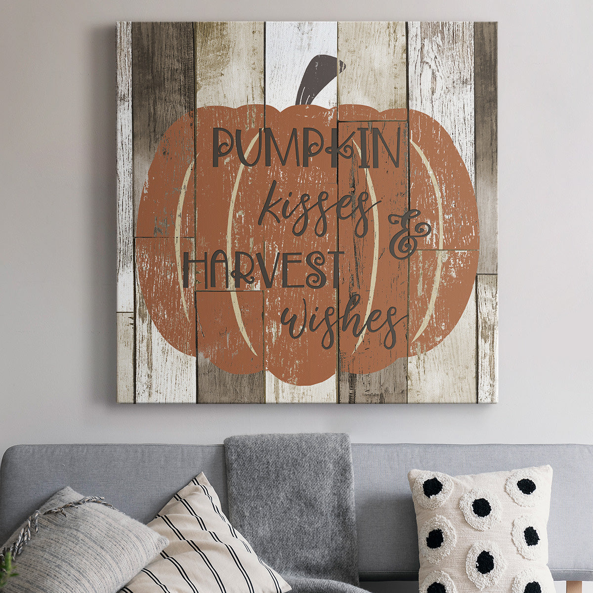 Pumpkin Kisses-Premium Gallery Wrapped Canvas - Ready to Hang
