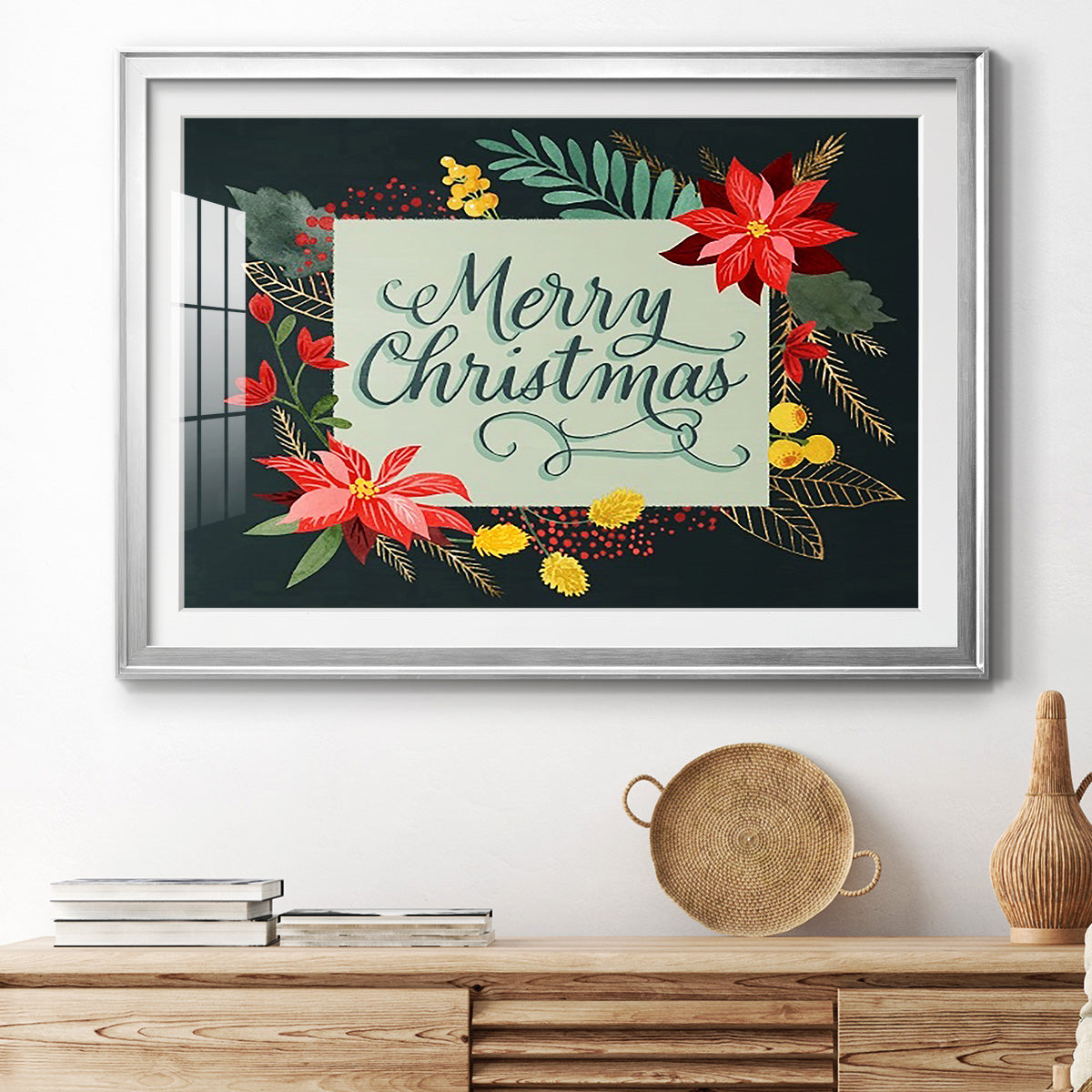 Bright Christmas Night  I Premium Framed Print - Ready to Hang