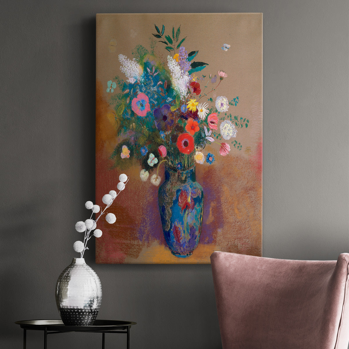 Bouquet of Flowers Premium Gallery Wrapped Canvas - Ready to Hang