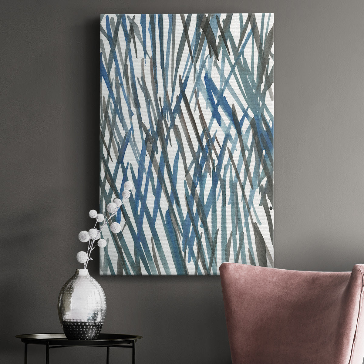 Blue Grass II Premium Gallery Wrapped Canvas - Ready to Hang