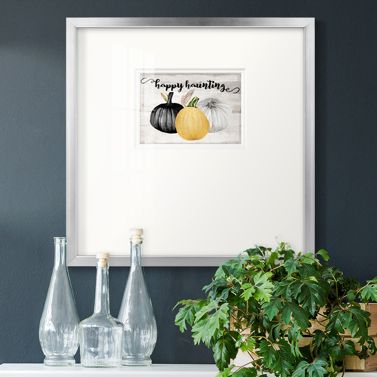 Happy Haunting Premium Framed Print Double Matboard