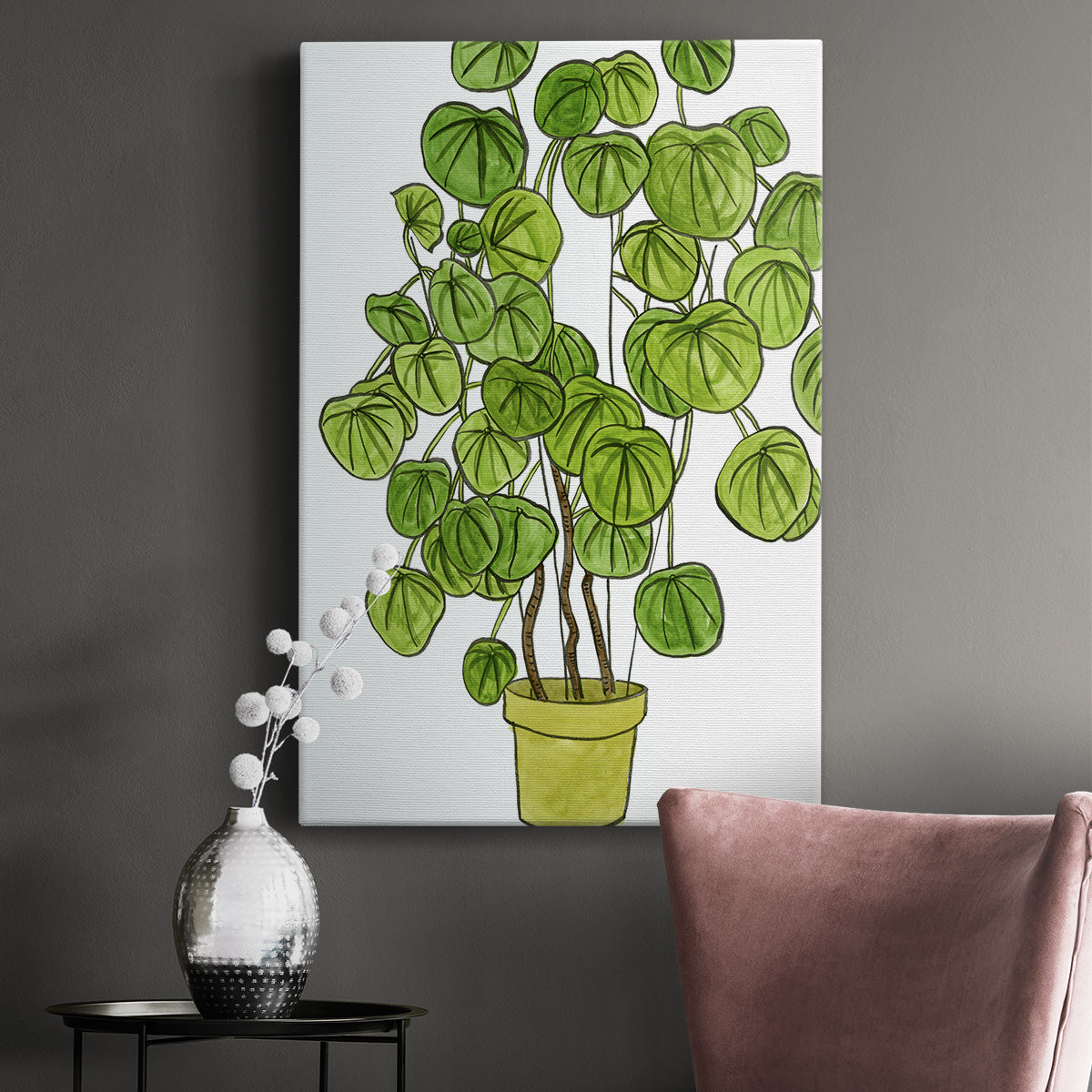 Potted Jungle II Premium Gallery Wrapped Canvas - Ready to Hang