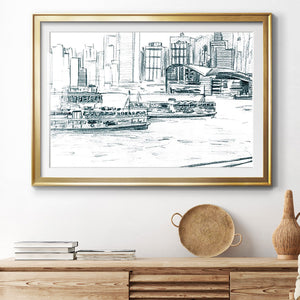 Ferryboats I - Modern Framed Art Print
