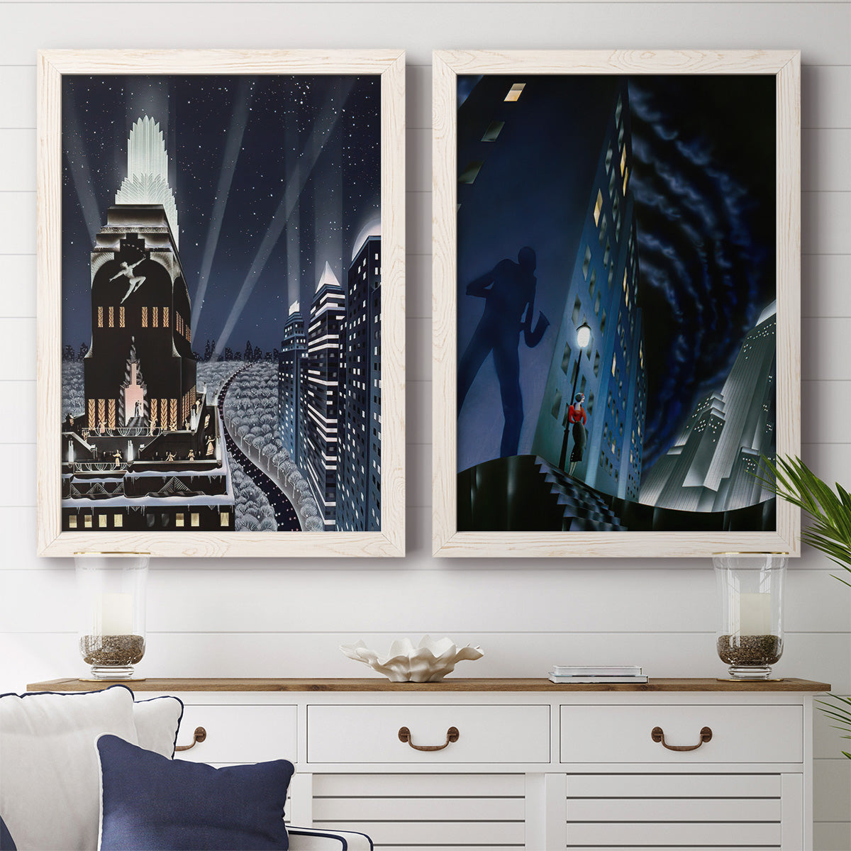 Rooftop Serenade - Premium Framed Canvas 2 Piece Set - Ready to Hang