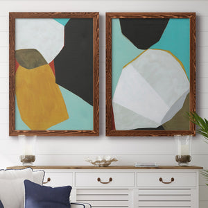 Graphica I - Barnwood Framed Canvas Set