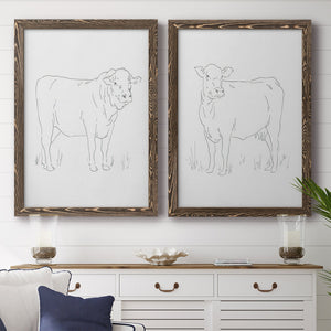 Limousin Cattle I - Barnwood Framed Canvas Set