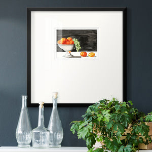 Watercolor Fruit Bowl II Premium Framed Print Double Matboard