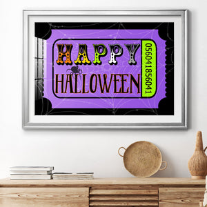 Happy Halloween Ticket Premium Framed Print - Ready to Hang