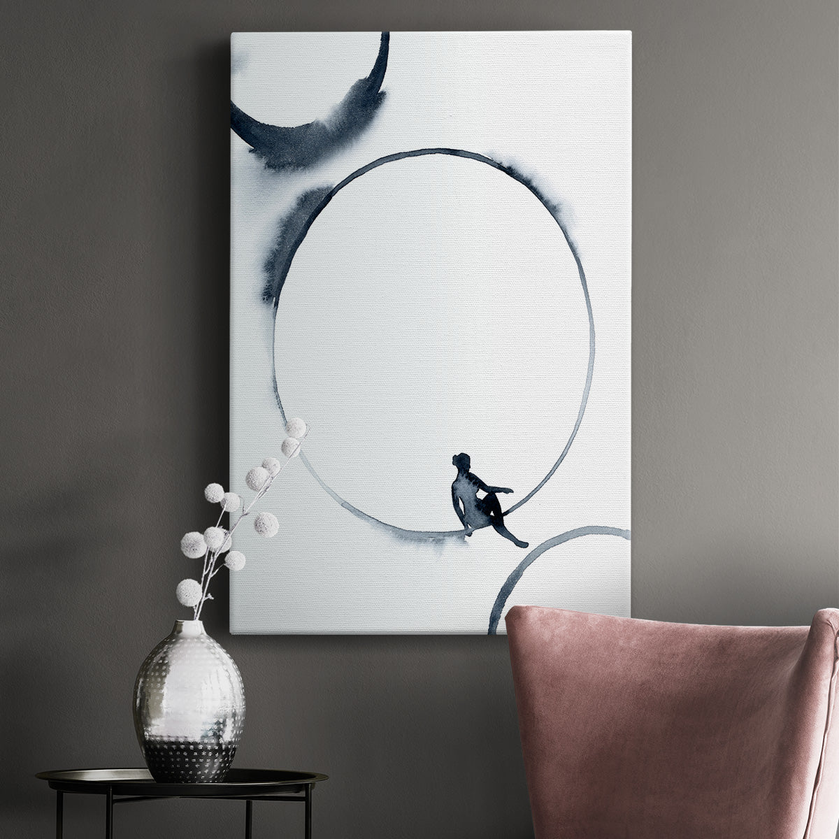 Woman in the Moon I Premium Gallery Wrapped Canvas - Ready to Hang