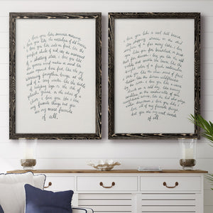 Letter to a Lover I - Barnwood Framed Canvas Set