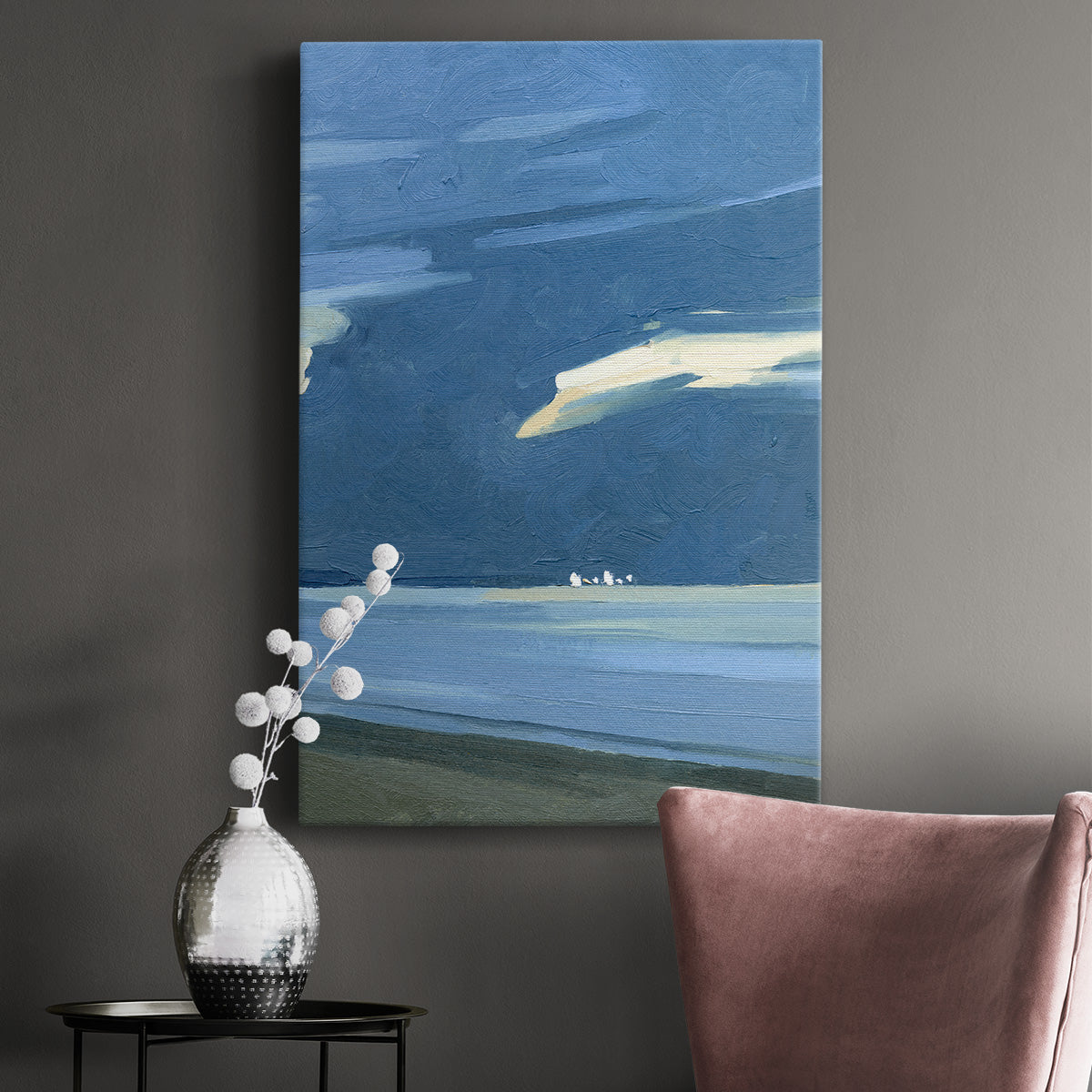 Blue Ocean Evening III Premium Gallery Wrapped Canvas - Ready to Hang