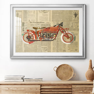 Vintage Red - Modern Framed Art Print