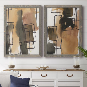 Retro Vibe III - Barnwood Framed Canvas Set