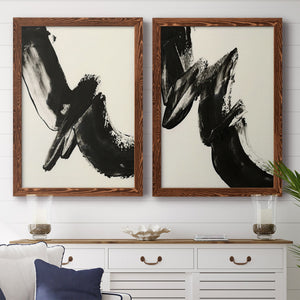 Black Expression I - Premium Framed Canvas 2 Piece Set - Ready to Hang