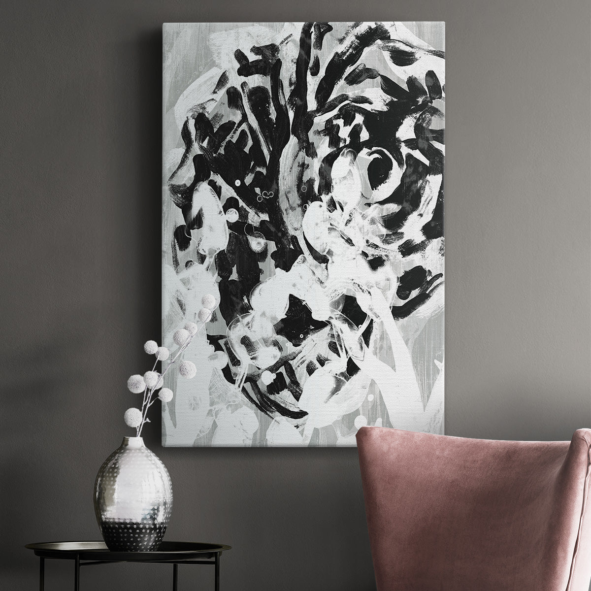 Ocean Inkblot III Premium Gallery Wrapped Canvas - Ready to Hang