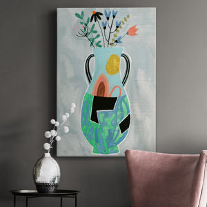 Collage Vase I Premium Gallery Wrapped Canvas - Ready to Hang