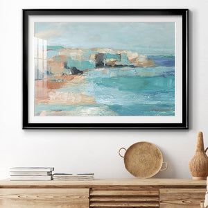 Turquoise Cliff Wall I - Modern Framed Art Print