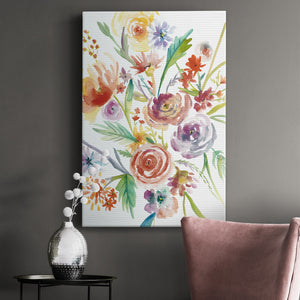 Floating Florals I Premium Gallery Wrapped Canvas - Ready to Hang