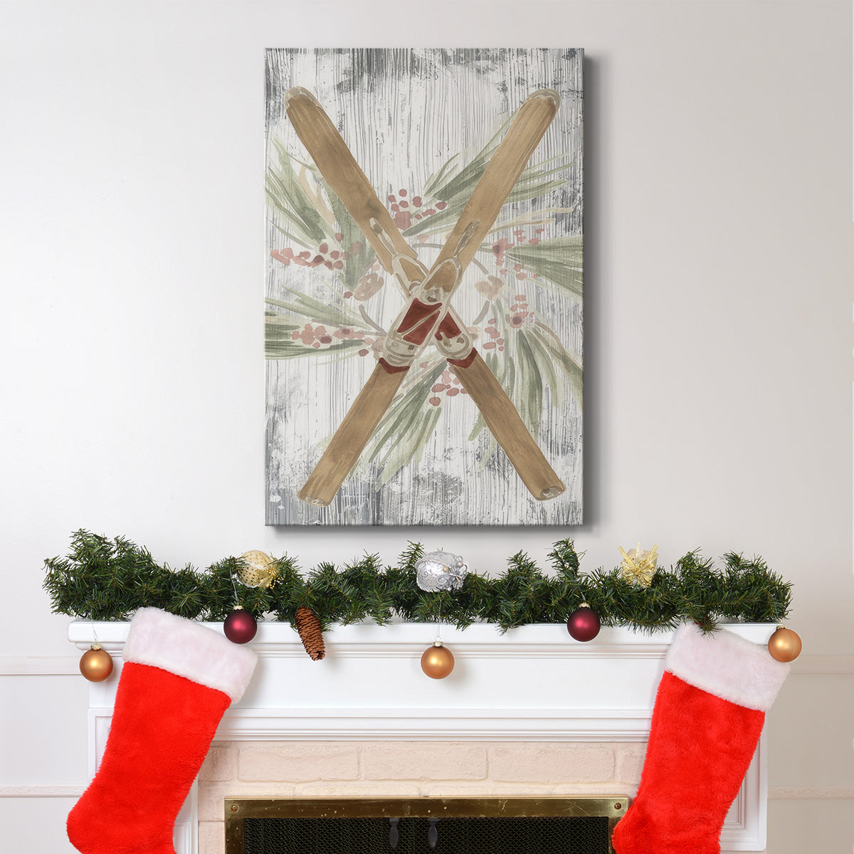 Pinecone Lodge Collection B - Gallery Wrapped Canvas