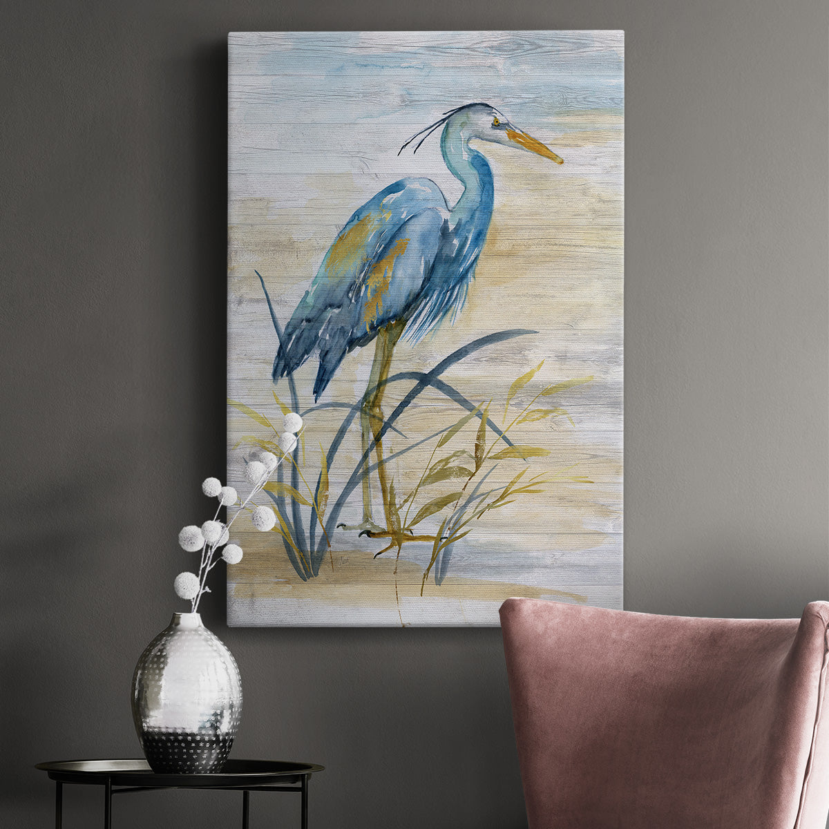 Blue Heron I Premium Gallery Wrapped Canvas - Ready to Hang